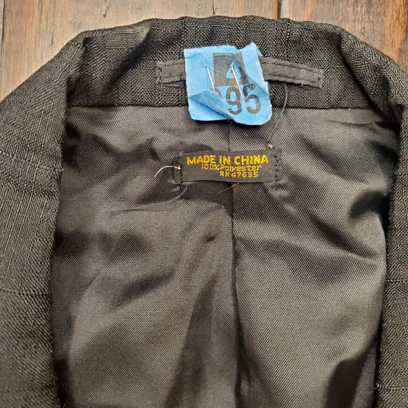 Double Breast Black Sport Blazer Suit Jacket sz XL - Picture 4 of 5